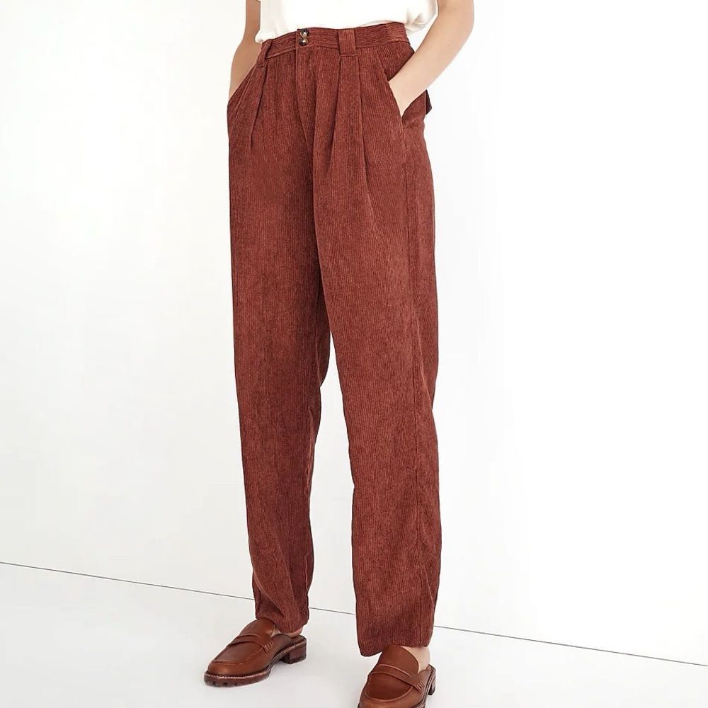 Madewell Corduroy High-Rise Tapered Pants in Dusty Redwood Women’s Size 4 Preppy